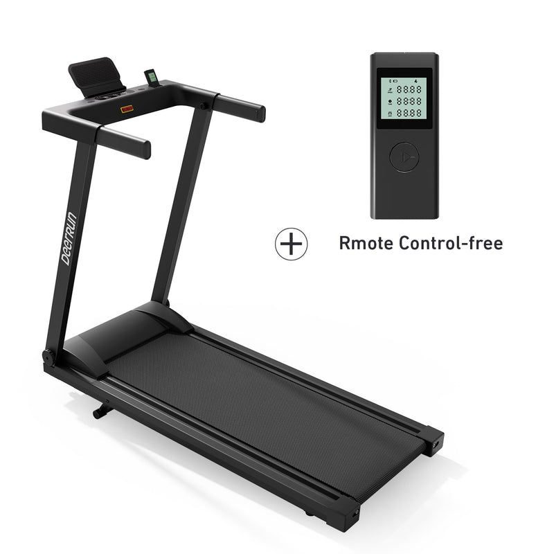 DeerRun All-New 2026 A1 Pro Move+ Smart Foldable Treadmill with 6% Incline & NFC | 350 lbs, 10 mph, Black