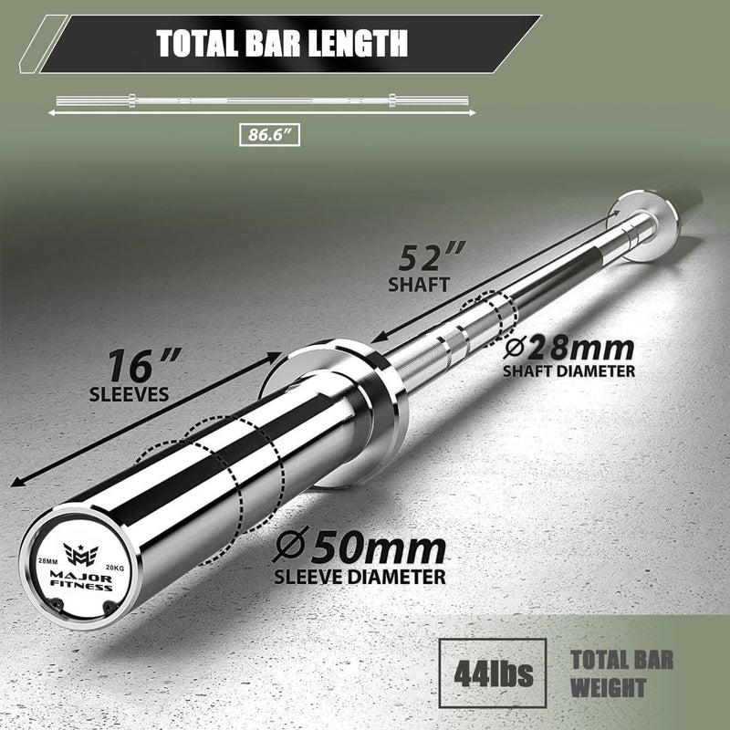 Major Fitness - 7ft 750lb Home Gym Barbell