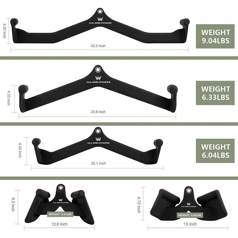 Major Fitness - 5pcs Cable Lat-Pull-Down Bar Combo