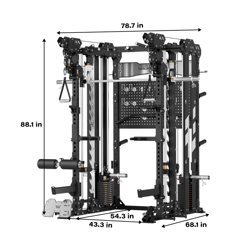 Major Fitness - B17 Flying Fortress All-in-One Smith Machine & Functional Trainer — Home & Light Commercial Gym System