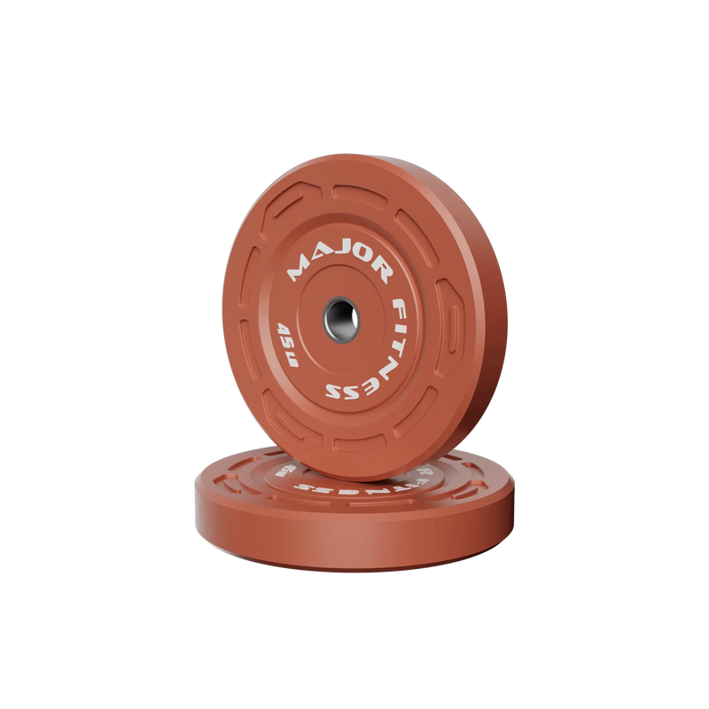 Major Fitness - Color Grip Low Bounce Bumper Plates - 45LB Pair