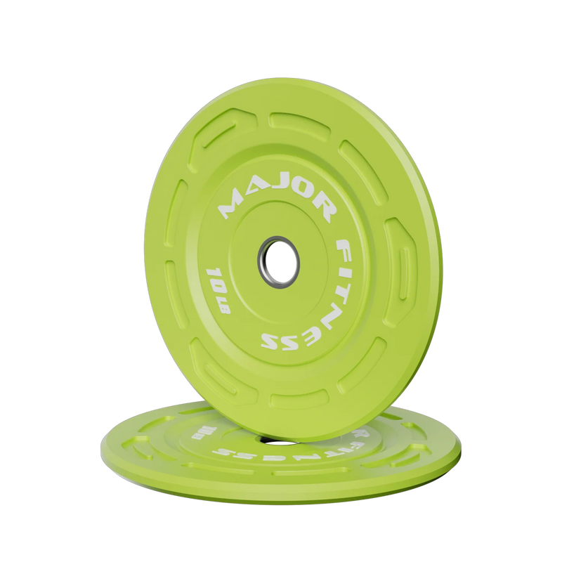 Major Fitness - Color Grip Low Bounce Bumper Plates - 70LB [10lbx2/25lbx2]