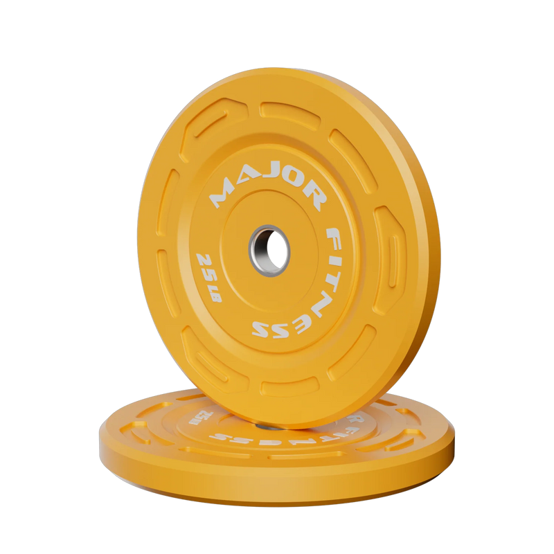 Major Fitness - Color Grip Low Bounce Bumper Plates - 70LB [10lbx2/25lbx2]