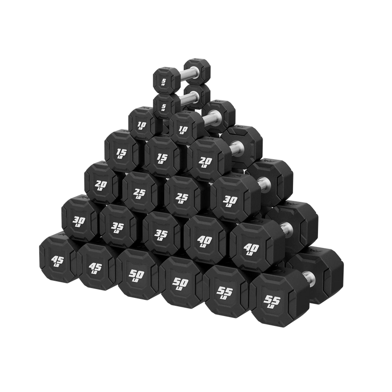 Major Fitness - Urethane Octagonal-Shield Dumbbells