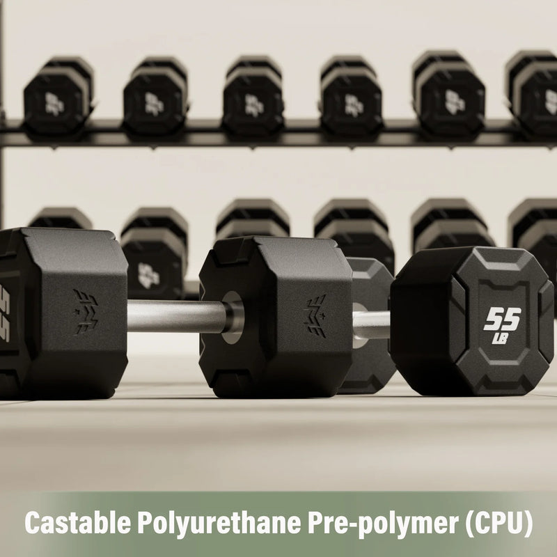 Major Fitness - Urethane Octagonal-Shield Dumbbells