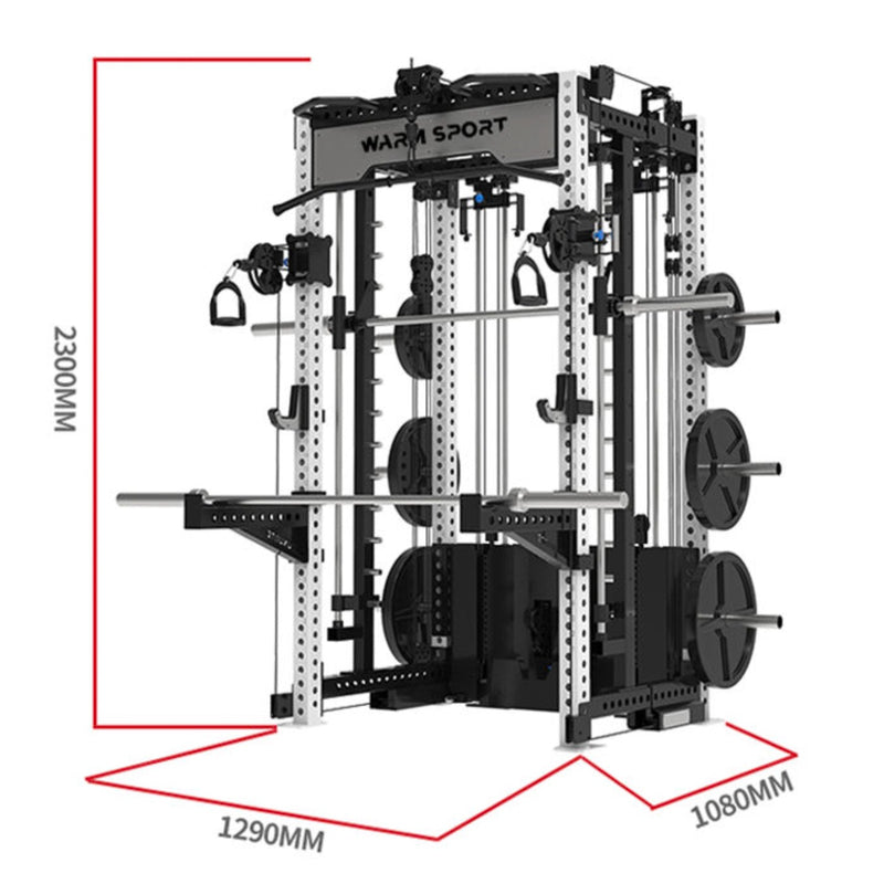 Multi Function Squat Rack Station Cable Crossover Smith Machine