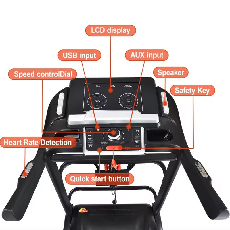 Foldable Home Noise Reduction Treadmill