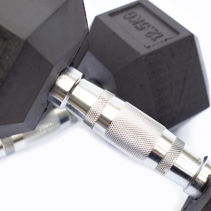 AVF - Rubber Hex Dumbbells 5lbs - 50lbs