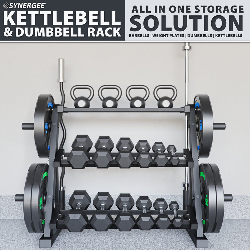 Synergee Dumbbell & Kettlebell Rack