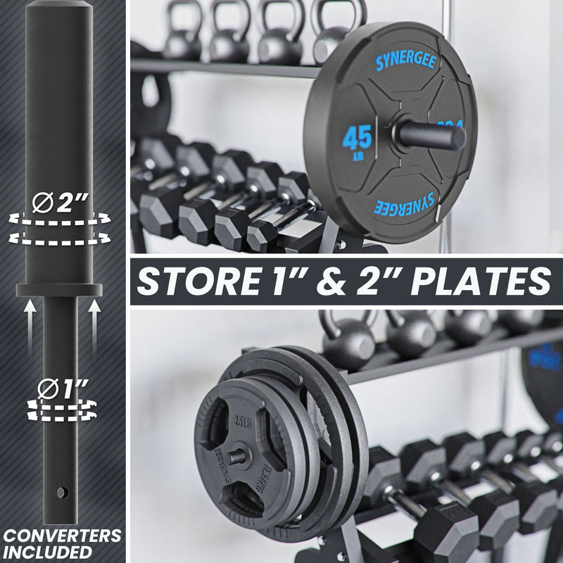 Synergee Dumbbell & Kettlebell Rack